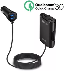 JEMAATX 36W QC 3.0 Quick Charge 8A 4 in 1 Extended Font and Back Seat Charger - Picture 1 of 12
