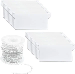 50Pcs Vertical Blind Weights and 20m Chains Replacement Bottom Slats Spares 89mm - Picture 1 of 7