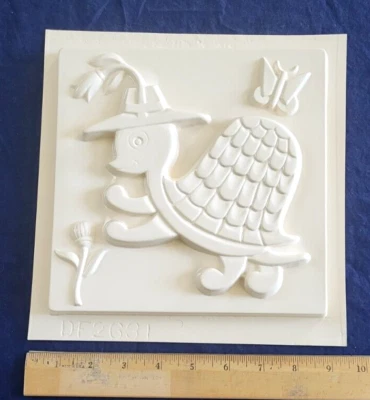 Lote de moldes de yeso de plástico vintage número 1 tortuga vaca no entrar artesanía cuadrada Foto 1 de 4