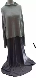 Maxi Vestido Anthropologie Para Mujer Talla Grande 3X Azul Suéter Gasa Girlcore Nuevo - Imagen 1 de 14