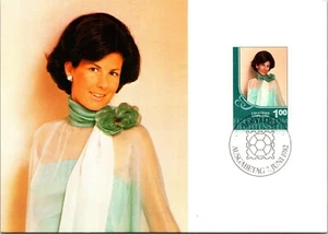 Princess Marie Liechtenstein Postage Stamp Maximum Postcard 1982 - Picture 1 of 2