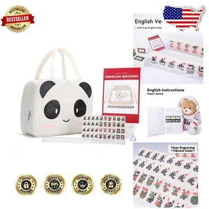 Complete Travel Mahjong Game Set - 166 Melamine Tiles with Fun Instructions - Picture 1 of 10