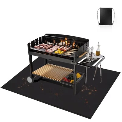 FIRE KIRIN Thickened Under Grill Mat for Outdoor Grill,Oil-Proof Fireproof Mat for Outdoor