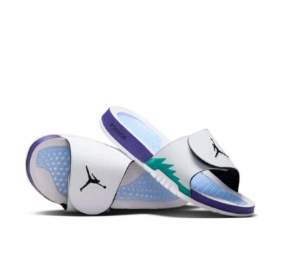 Nike Jordan Hydro 5 Retro Blanco Uva Hielo Nuevo Negro Esmeralda 555501-103 Foto 1 de 4