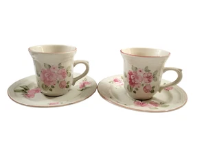 Set of 2 Vintage Gibson Roseland Cup and Saucer Set - Picture 1 of 9