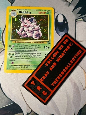 Pokemon Card TCG - Nidoking - Base Set 2 - 11/130 - Holo Rare - Swirl - Image 1 of 4