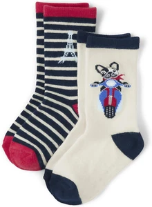 Gymboree Baby Boys' and Toddler Crew Socks - 2-Pack Set, 4T-5T - Picture 1 of 2