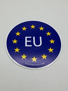 Botella de agua bandera de la UE de la Unión Europea para computadora portátil calcomanía calcomanía lazos de estadista - Imagen 1 de 3