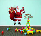 Santa Printed Vinyl Wall Sticker & Decal For Christmas Dcoration -58 Cm X 55 Cm