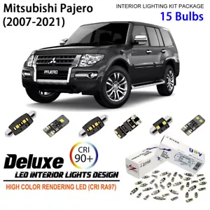 15 Bulbs Interior LED Light Kit White for Mitsubishi Montero Pajero 2007-2021 - Picture 1 of 8