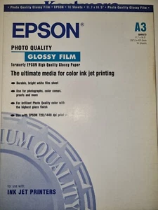 Epson - Qualité photo film brillant A3 jet d'encre - 10 feuilles - Photo 1/1