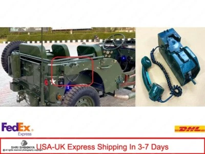 Teléfono Analógico Se Adapta a Willys Jeeps -Universal - De Colección Nuevo de Lote Antiguo Foto 1 de 4