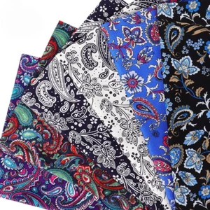 Crafts Fabrics 6Pcs/Set Vintage Bohemian Ethnic Style Cashew Flower Print - Picture 1 of 5
