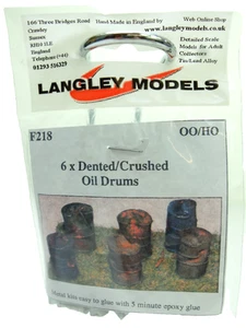 LANGLEY MODELS F218 6 X VERBEULTE / ZERKLEINERTE ÖLFÄSSER - Bild 1 von 1