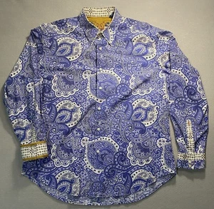 Camisa Robert Graham Paisley Abotonada Talla XXL Colorida Maximalista Puño Abatible - Imagen 1 de 11