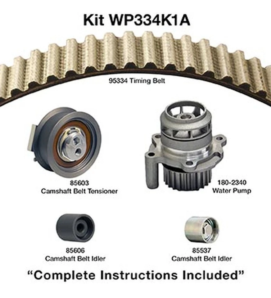 Kit de correa de distribución de motor Dayco WP334K1A con bomba de agua Foto 1 de 2