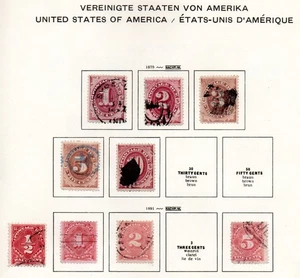 US 1879/1978 old collection postage-due stamps used/MNH - Picture 1 of 4