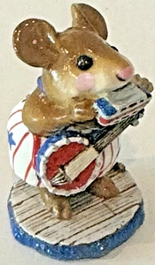 Wee Foresr Folk M-196a "One Mouse Band" Como Nuevo Con Caja WFF (1993) Annett P - Imagen 1 de 5