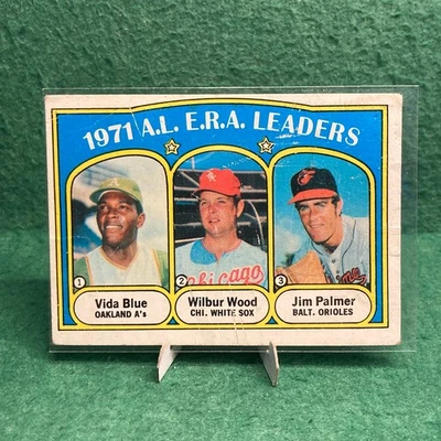 Topps Baseball 1972/Líderes de la AL ERA 1971/azul, madera, Palmer #92 Foto 1 de 2
