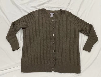 Cárdigan Suéter Mujer Laura Scott Marrón Abotonado Talla 20 Algodón Acrílico Foto 1 de 4