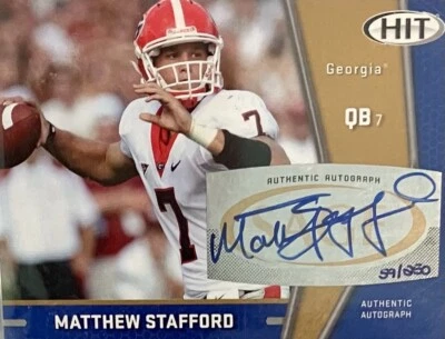 2009 SAGE HIT Autograph Gold Auto RC Matthew Stafford /250 - Image 1 of 3