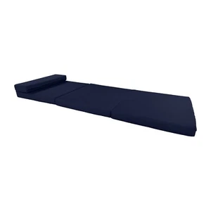 Tumbona portátil Shikibuton, camas de espuma abatible, alfombrilla de cojín 83 x 27 x3, azul marino - Imagen 1 de 6