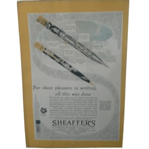 Vintage 1929 Sheaffer’s Pen Sheer Pleasure in Writing Ad Advertisement - Picture 1 of 4