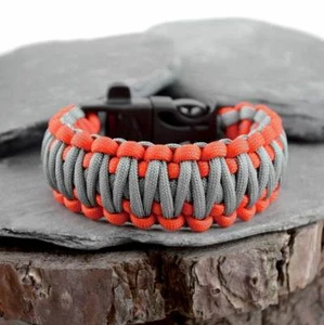Paracord Survival Bracelet - King Cobra - Fire Steel Whistle - Picture 1 of 2