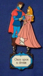 Aurora & Prince Once Upon A Dream on card Princess Dangle Series Pin # 2332 - Picture 1 of 3