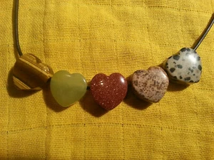 Edelstein Herz Anhänger|kantig|gebohrt|20mm|Goldfluss, Tigerauge, China Jade... - Bild 1 von 6