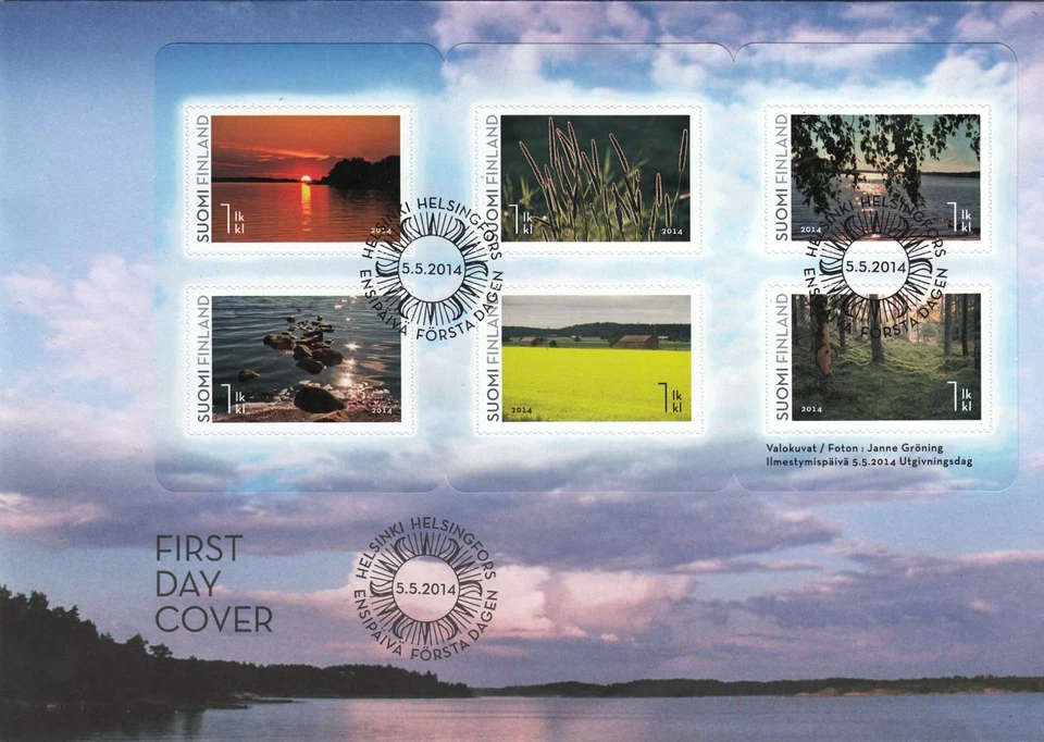 Finland Exotic Very Beautiful Midnight Sun Summer Nature Finland Mint FDC 2014  - Image 1 of 1