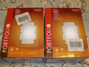 Portfolio #0258189 1-Light Chrome Contemporary Pocket Wall Sconce Lot of 2 - Picture 1 of 4