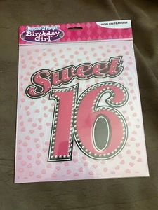 Sweet sixteen Iron-on Transfer Sheets HEARTS PINK 8” x 7.5” - Picture 1 of 4