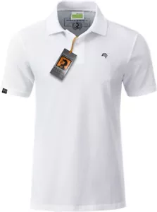 JAN 8010 Bio Baumwolle Basic Polo Shirt Organic Herren, COMPANIEER Weiß Weiss . - Picture 1 of 6