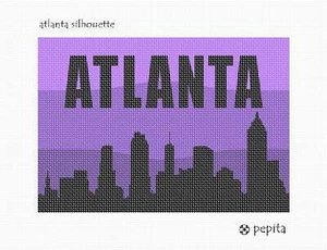 Atlanta Silhouette Needlepoint Kit or Canvas - Picture 1 of 2