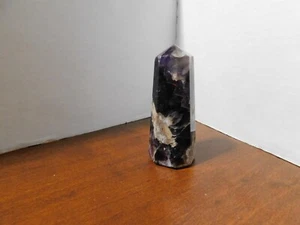 3 5"--HERMOSA TORRE DE PIEDRAS PRECIOSAS DE AMATISTA NATURAL o LANZA - DE LA INDIA -- 6,9 OZ - Imagen 1 de 10