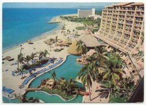 Puerto Vallarta Jal. Mexico Fiesta Americana & Holiday Inn Hotels Postcard  - Picture 1 of 2