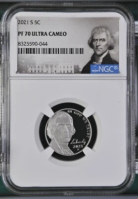 2021 S Jefferson Nickel 5C NGC PF70 Ultra Cameo - Image 1 of 2