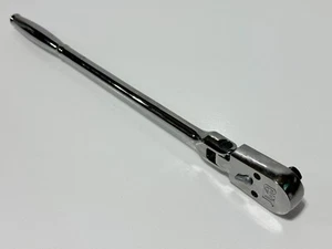 NEW CAT Caterpillar Tools USA Made 1/2" Drive Flex Head Chrome Ratchet, 17" Long - Picture 1 of 10