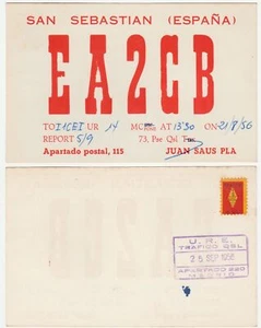 RADIOAMATORE - RADIO CARD - SAN SEBASTIAN - SPANIEN - SPAIN - ESPANA -21543- - Bild 1 von 1