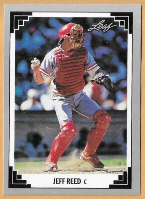 JEFF REED CINCINNATI REDS #102 - LEAF NM-MT 1991 - Image 1 of 2