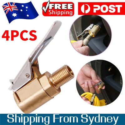 4x 8mm Car Tyre Wheel Tire Air Chuck Inflator Pump Valve Clip Connector Adapter - image 1 of 4
