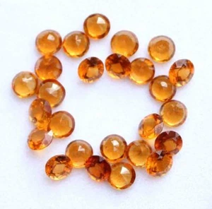 20.40 Ct 5.5 Mm  Natural Hessonite Garnet Round Faceted Cut Loose Gemstone 26 Pc - Picture 1 of 3