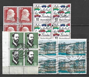 GERMANY, 4  BLOCKS OF 4 VARIOUS,  USED - Picture 1 of 1