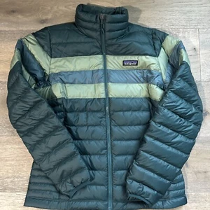 Patagonia Piumino Maglione Giacca Bicolore (Donna) M Indossato Forse Una Volta Colore DBGR - Foto 1 di 13