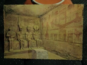 Vintage 4/30/1965 Abu Simbel Great Temple Egypt Color Photo Postcard - Imagen 1 de 3