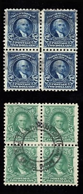 MOMEN US STAMPS #479-480 BLOCKS OF 4 USED LOT #92616* - Image 1 of 2