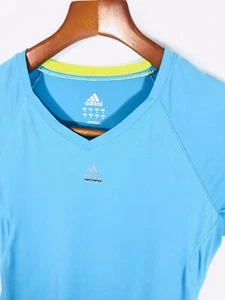Adidas Women’s Blue Climatelite Techfit T-Shirt S - Picture 1 of 5