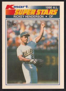 1990 Topps Kmart Super Stars #23 Rickey Henderson Oakland A's Athletics