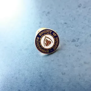 Engineering Society of Detroit MI Michigan Screwback Round Lapel Hat Pin 1/2" - Picture 1 of 2